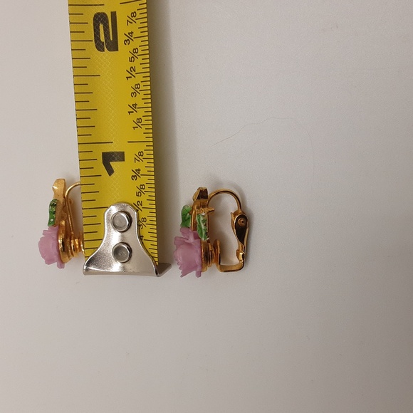 Vintage JJ Jonette Rose Brooch & Clip-On Earrings Set - Excellent Used Condition - Picture 14 of 16